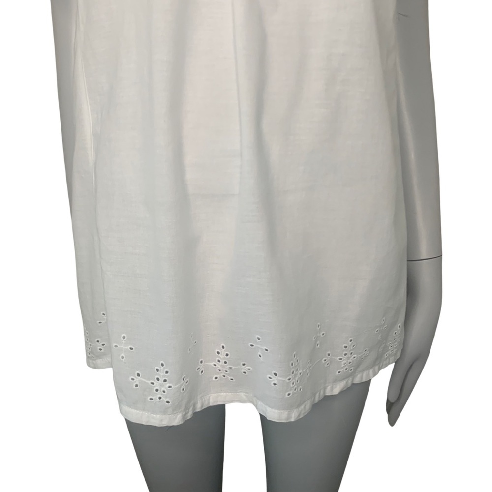 H&M Divided Eyelet Broderie Flutter Sleeve Top 100% Cotton Lightweight Size 8 - Picture 11 of 15